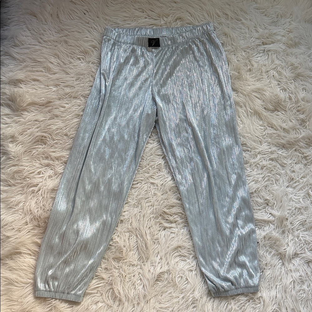 Victoria's Secret Silver Shimmer Jogger Pants